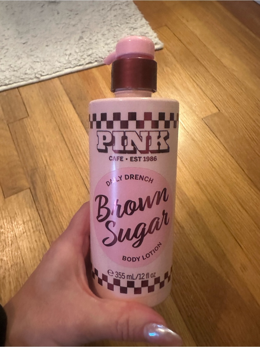 PINK Victoria's Secret Brown Sugar Body Lotion - Light Pink Bottle